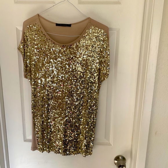 Sequin top Reserved size S like new - Picture 1 of 3